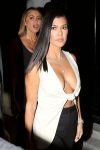Kourtney Kardashian Braless Huge Cleavage