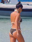 Kourtney Kardashian Sexy Bikini On Beach