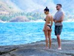 Kourtney Kardashian Sexy Bikini On Beach