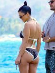 Kourtney Kardashian Sexy Bikini On Beach