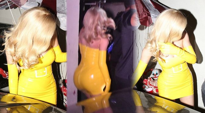 Kylie Jenner – Sexy Tight Dress at Travis Scott’s Halloween Bash in West Hollywood