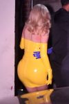 Kylie Jenner Sexy Tight Yellow Dress