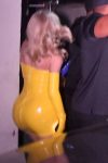 Kylie Jenner Sexy Tight Yellow Dress
