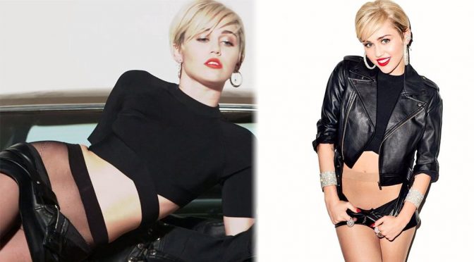 Miley Cyrus – Golden Lady “Rock Your Legs” Pantyhose Photoshoot by Terry Richardson