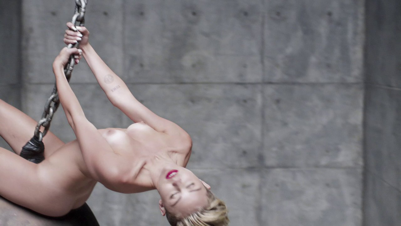 Miley Cyrus - "Wrecking Ball" MusicVideo Topless Uncensored Leaks...