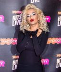 Rita Ora Sexy Black Sheer Dress