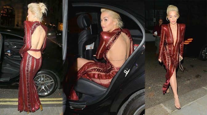 Rita Ora – Leggy Candids at Annabel’s Private Members Club in London