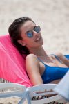 Alessandra Ambrosio Sexy Blue Bikini