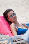 Alessandra Ambrosio Sexy Blue Bikini