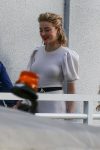 Amber Heard Sexy In White Dress