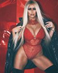 Aubrey O'day Hot Red Lingerie