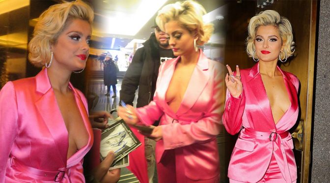 Bebe Rexha – Braless Candids at “The Tonight Show Starring Jimmy Fallon” in New York