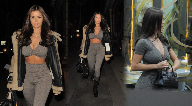 Demi Rose Mawby – Cleavage Candids in London