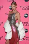 Elsa Hosk Sexy Silver Dress
