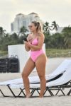 Iskra Lawrence Sexy Body In A Pink Bikini
