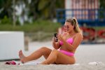 Iskra Lawrence Sexy Body In A Pink Bikini