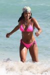 Karrueche Tran Sexy Pink Bikini