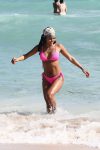 Karrueche Tran Sexy Pink Bikini