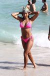 Karrueche Tran Sexy Pink Bikini