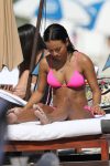 Karrueche Tran Sexy Pink Bikini