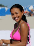 Karrueche Tran Sexy Pink Bikini