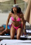 Karrueche Tran Sexy Pink Bikini