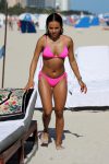 Karrueche Tran Sexy Pink Bikini