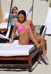 Karrueche Tran Sexy Pink Bikini