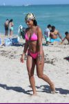 Karrueche Tran Sexy Pink Bikini