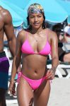 Karrueche Tran Sexy Pink Bikini