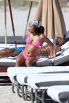 Karrueche Tran Sexy Pink Bikini