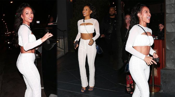 Karrueche Tran – Travis Scott’s Holiday Party in West Hollywood
