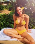 Katharine Mcphee Yellow Bikini