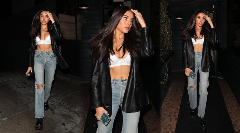Madison Beer – Sexy Cleavage at Poppy in West Hollywood