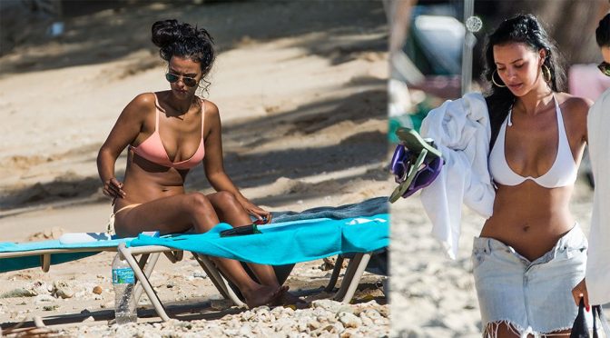 Maya Jama – Bikini Candids in Barbados