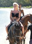 Megan Barton Hanson Sexy Black Thong Bikini