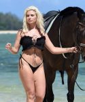 Megan Barton Hanson Sexy Black Thong Bikini