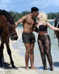 Megan Barton Hanson Sexy Black Thong Bikini