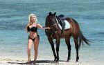 Megan Barton Hanson Sexy Black Thong Bikini