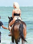 Megan Barton Hanson Sexy Black Thong Bikini