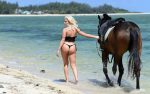 Megan Barton Hanson Sexy Black Thong Bikini