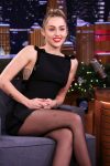 Miley Cyrus Sexy In Black Dress