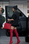 Olivia Culpo Red Sexy Boots