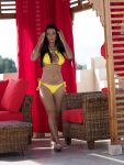 Yazmin Oukhello Sexy In Yellow Bikini