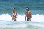 Alessandra Ambrosio Sexy White Bikini