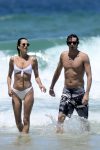 Alessandra Ambrosio Sexy White Bikini
