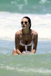 Alessandra Ambrosio Sexy White Bikini