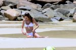 Alessandra Ambrosio Sexy White Bikini