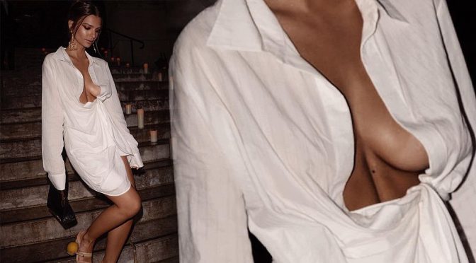 Emily Ratajkowski – Sexy Braless Candids