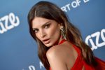 Emily Ratajkowski Sexy In Red Dress
